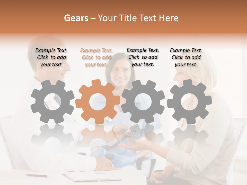 A Doctor Presenting Something To A Woman In A Meeting Room PowerPoint Template