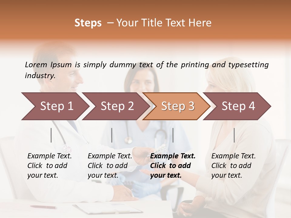 A Doctor Presenting Something To A Woman In A Meeting Room PowerPoint Template