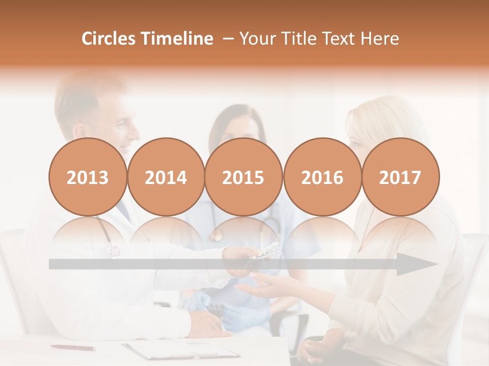 A Doctor Presenting Something To A Woman In A Meeting Room PowerPoint Template