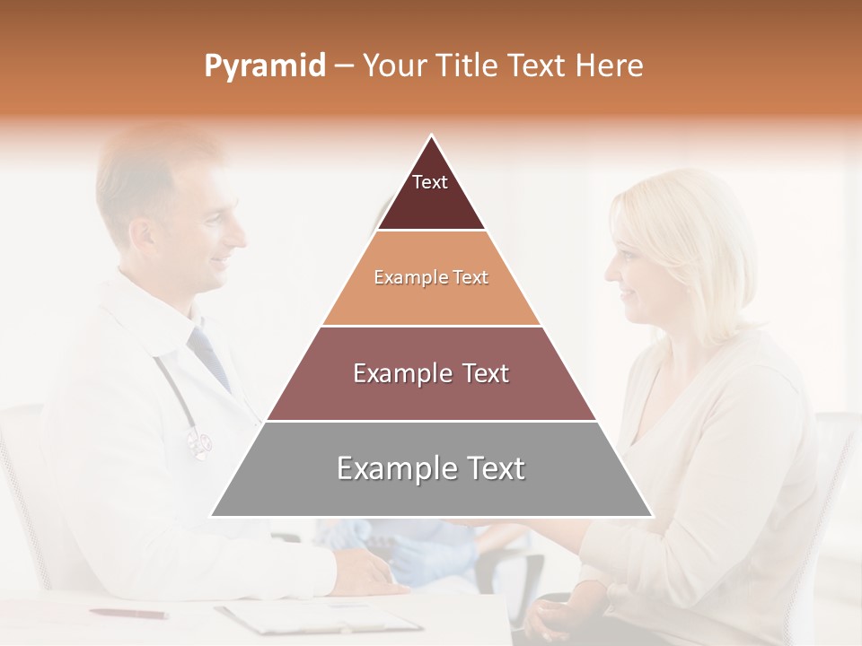 A Doctor Presenting Something To A Woman In A Meeting Room PowerPoint Template