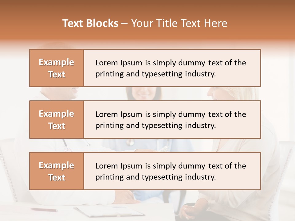A Doctor Presenting Something To A Woman In A Meeting Room PowerPoint Template