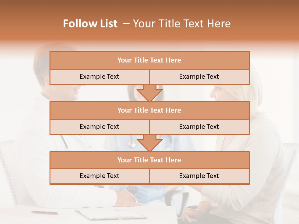 A Doctor Presenting Something To A Woman In A Meeting Room PowerPoint Template