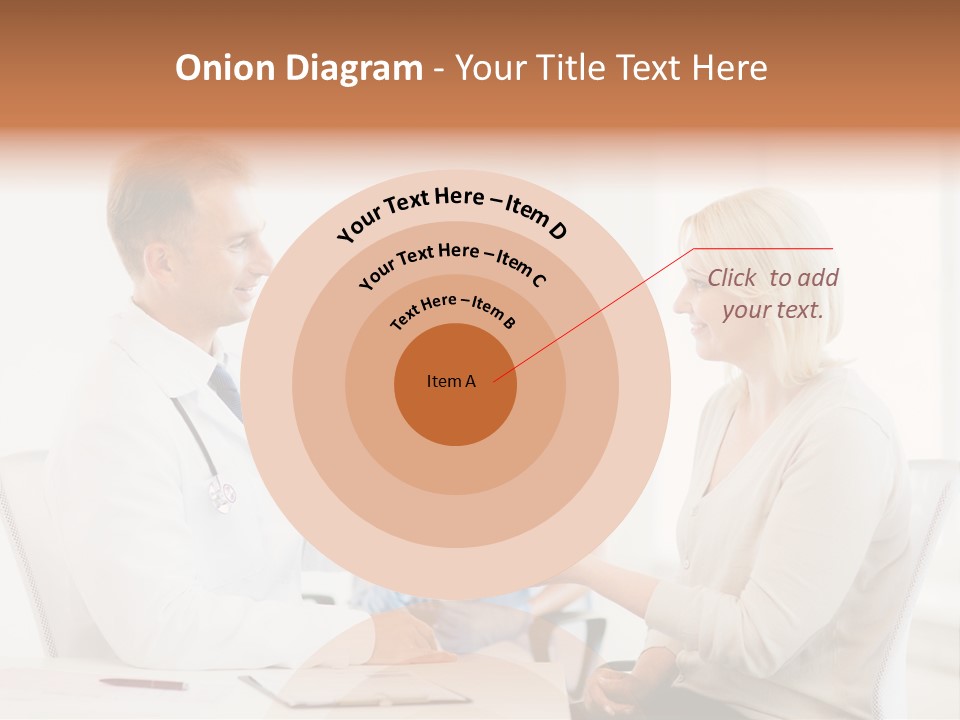 A Doctor Presenting Something To A Woman In A Meeting Room PowerPoint Template
