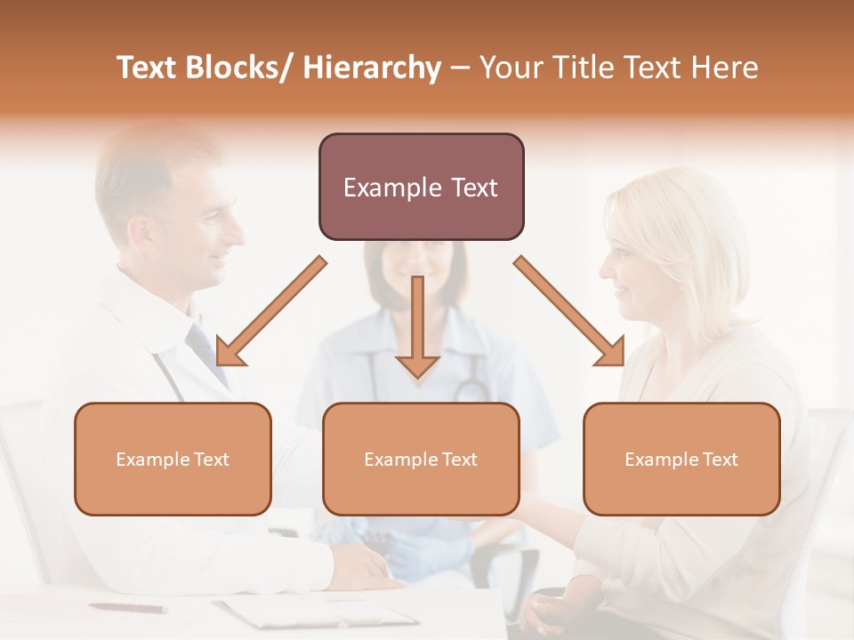 A Doctor Presenting Something To A Woman In A Meeting Room PowerPoint Template