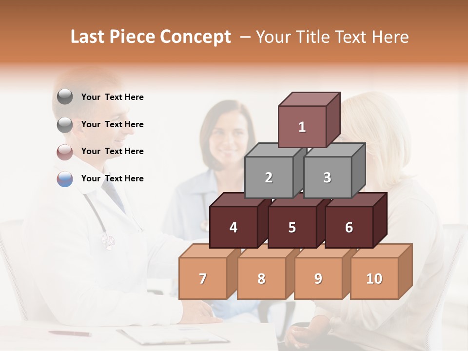 A Doctor Presenting Something To A Woman In A Meeting Room PowerPoint Template