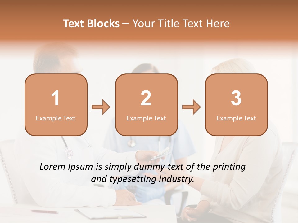 A Doctor Presenting Something To A Woman In A Meeting Room PowerPoint Template