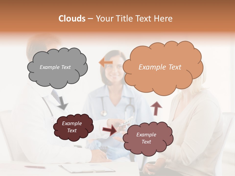 A Doctor Presenting Something To A Woman In A Meeting Room PowerPoint Template