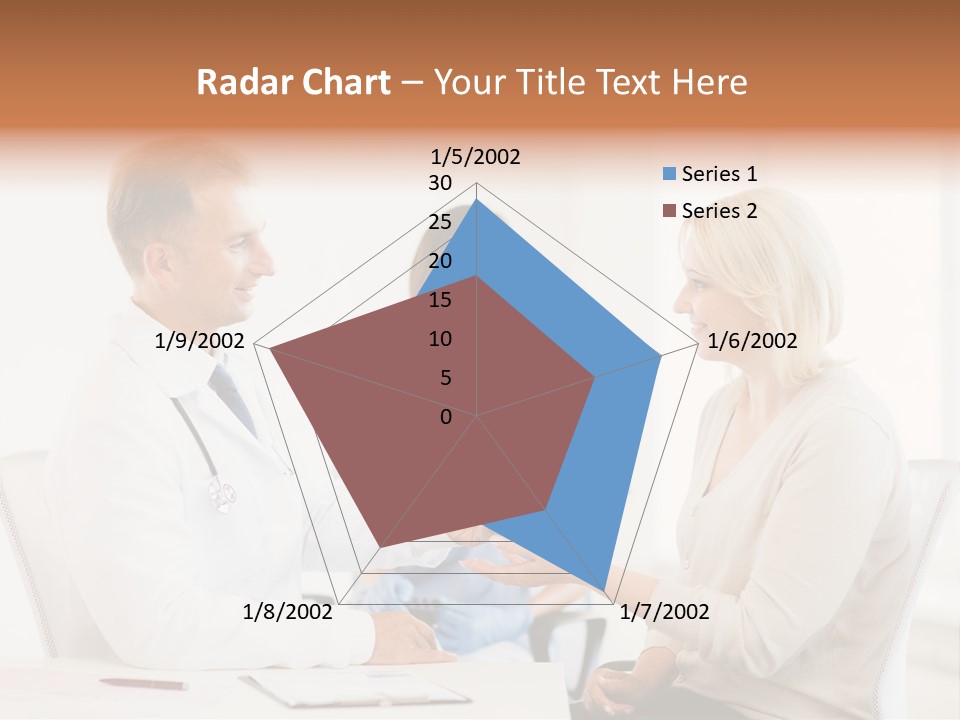 A Doctor Presenting Something To A Woman In A Meeting Room PowerPoint Template