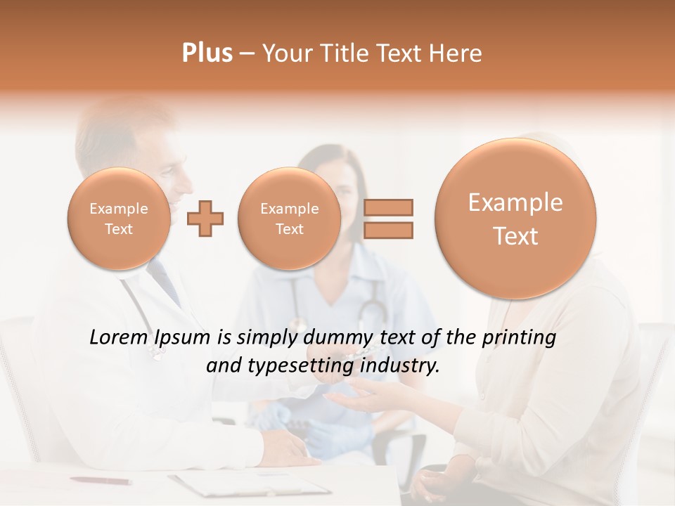 A Doctor Presenting Something To A Woman In A Meeting Room PowerPoint Template