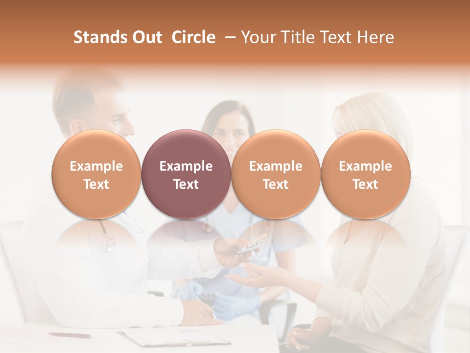 A Doctor Presenting Something To A Woman In A Meeting Room PowerPoint Template