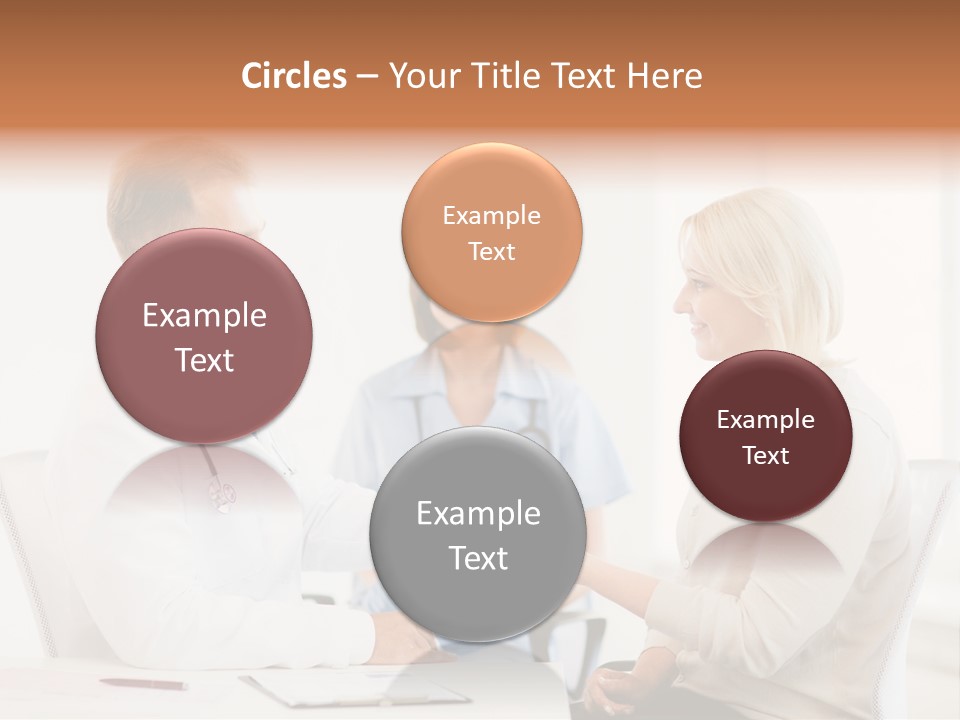 A Doctor Presenting Something To A Woman In A Meeting Room PowerPoint Template