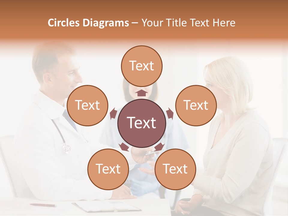 A Doctor Presenting Something To A Woman In A Meeting Room PowerPoint Template