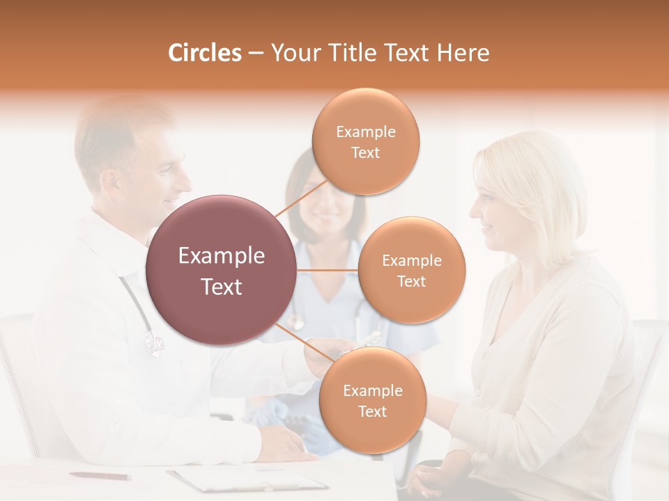 A Doctor Presenting Something To A Woman In A Meeting Room PowerPoint Template