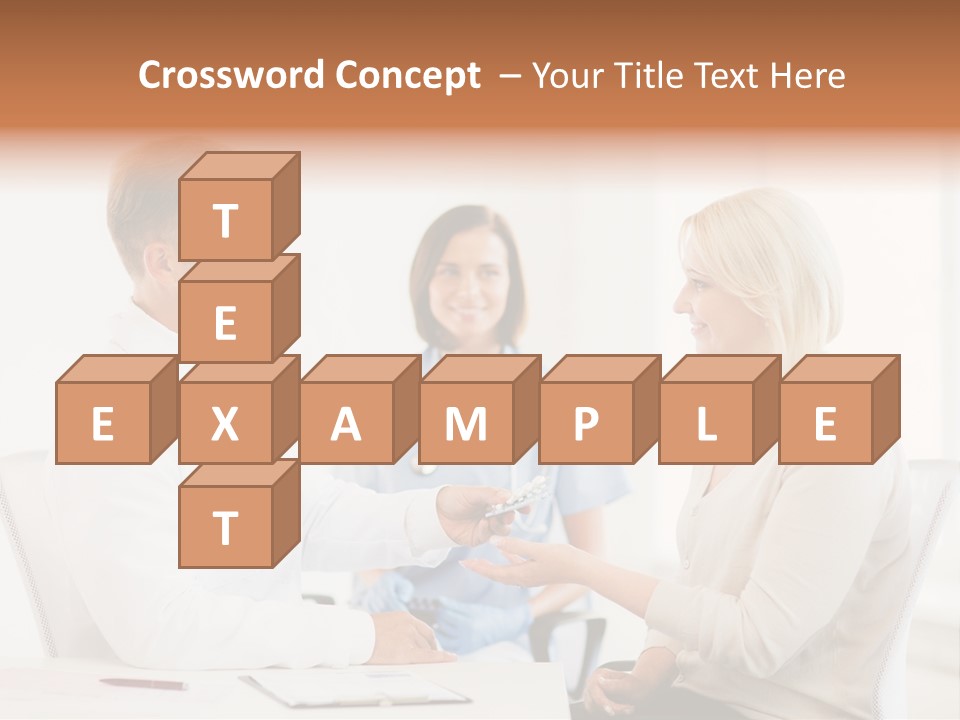 A Doctor Presenting Something To A Woman In A Meeting Room PowerPoint Template