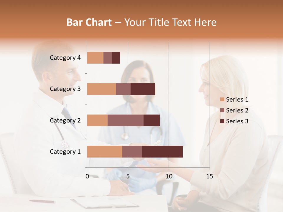 A Doctor Presenting Something To A Woman In A Meeting Room PowerPoint Template