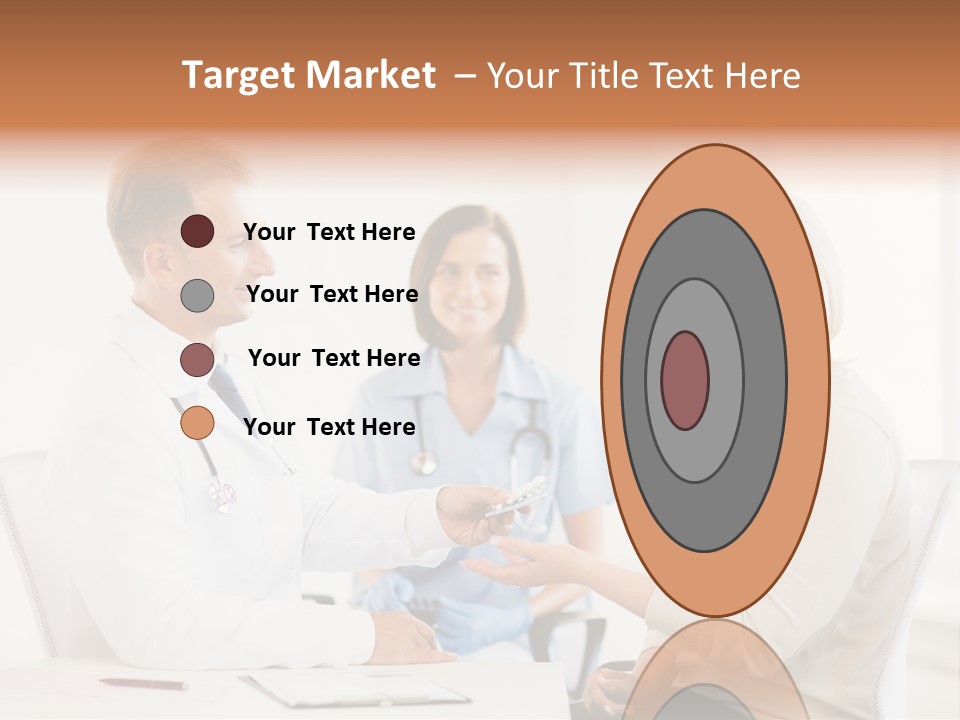 A Doctor Presenting Something To A Woman In A Meeting Room PowerPoint Template