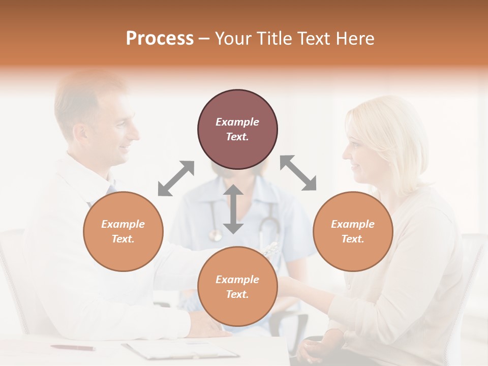 A Doctor Presenting Something To A Woman In A Meeting Room PowerPoint Template