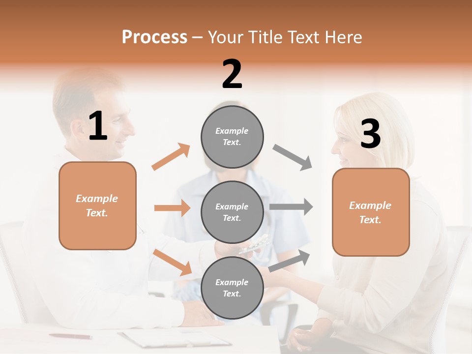 A Doctor Presenting Something To A Woman In A Meeting Room PowerPoint Template