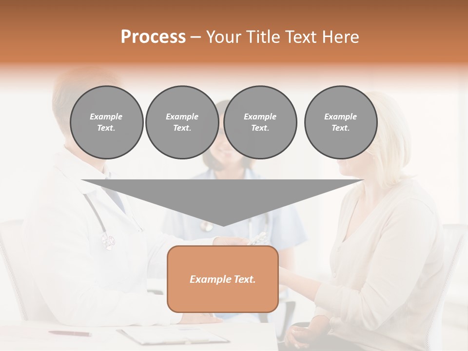 A Doctor Presenting Something To A Woman In A Meeting Room PowerPoint Template