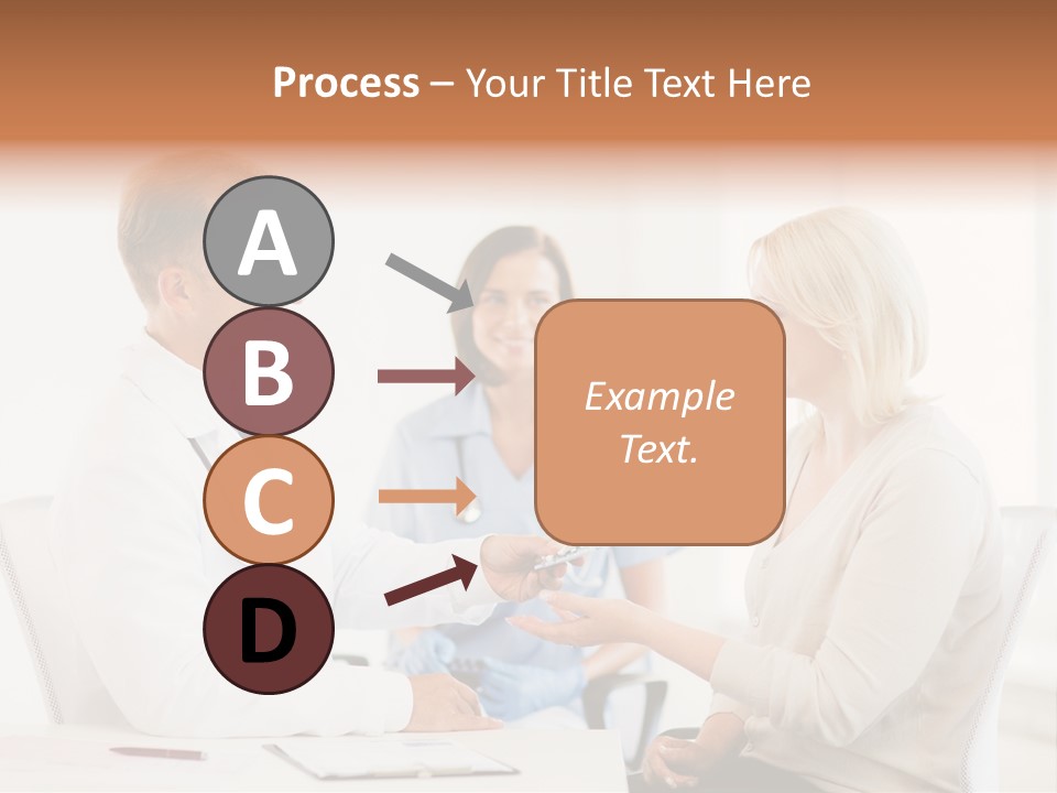 A Doctor Presenting Something To A Woman In A Meeting Room PowerPoint Template