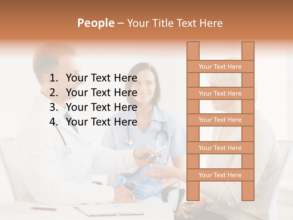 A Doctor Presenting Something To A Woman In A Meeting Room PowerPoint Template