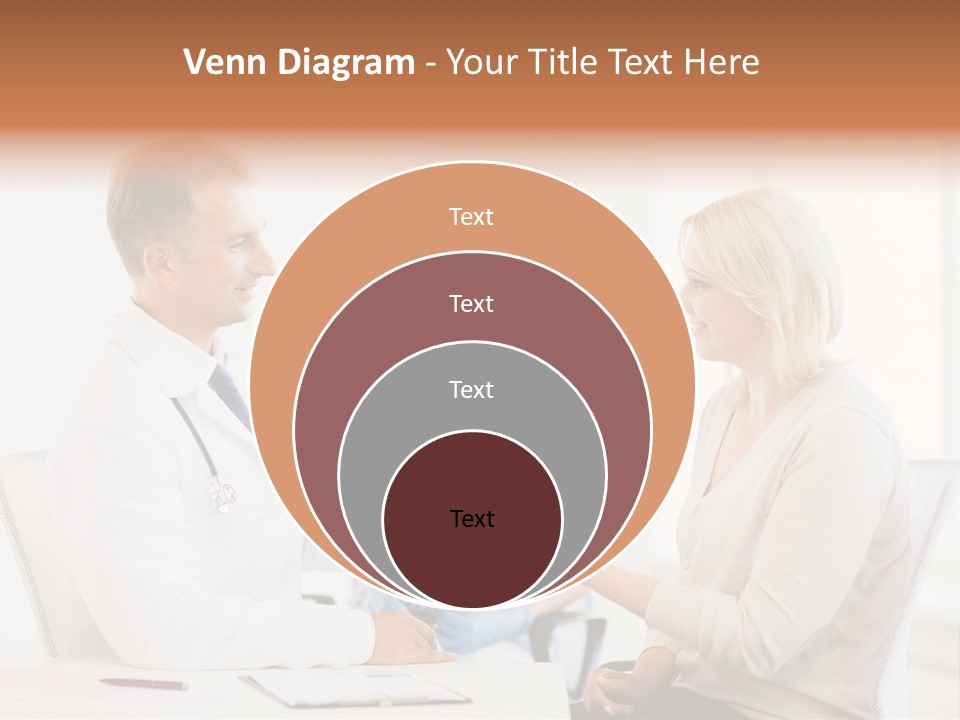 A Doctor Presenting Something To A Woman In A Meeting Room PowerPoint Template