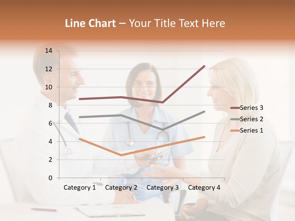 A Doctor Presenting Something To A Woman In A Meeting Room PowerPoint Template
