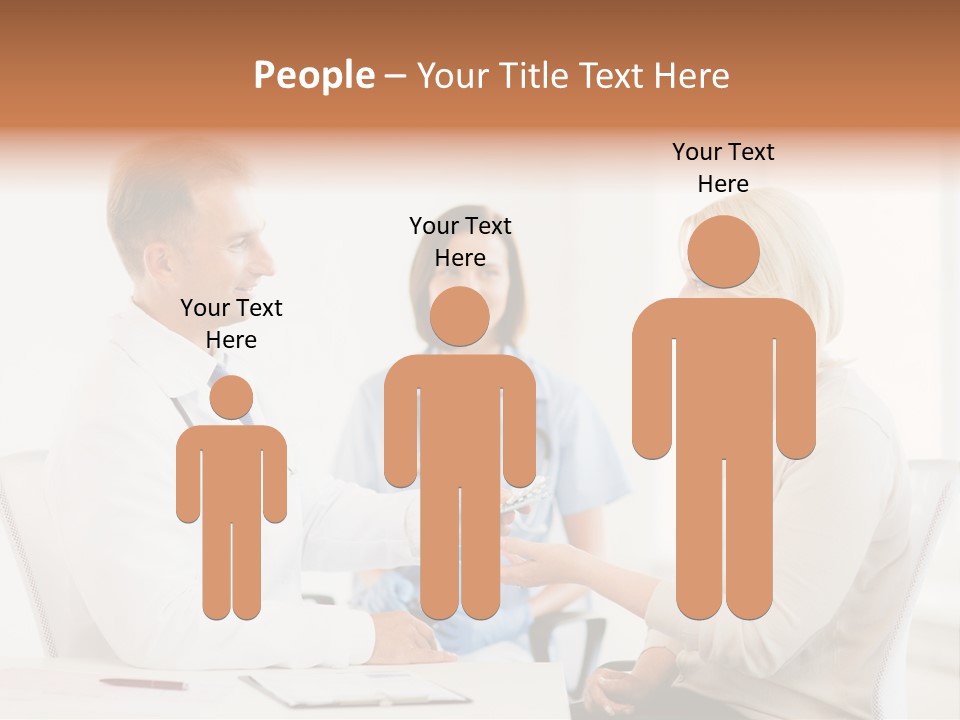 A Doctor Presenting Something To A Woman In A Meeting Room PowerPoint Template