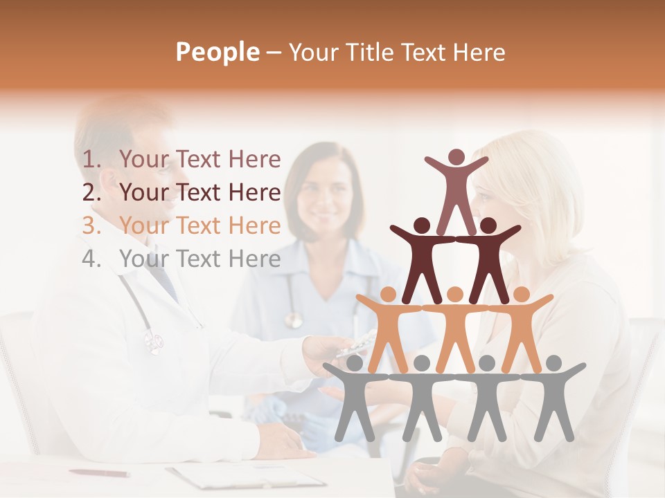 A Doctor Presenting Something To A Woman In A Meeting Room PowerPoint Template