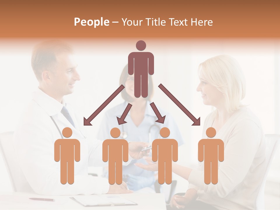 A Doctor Presenting Something To A Woman In A Meeting Room PowerPoint Template