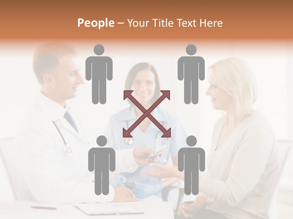 A Doctor Presenting Something To A Woman In A Meeting Room PowerPoint Template
