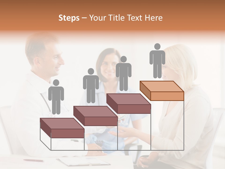 A Doctor Presenting Something To A Woman In A Meeting Room PowerPoint Template