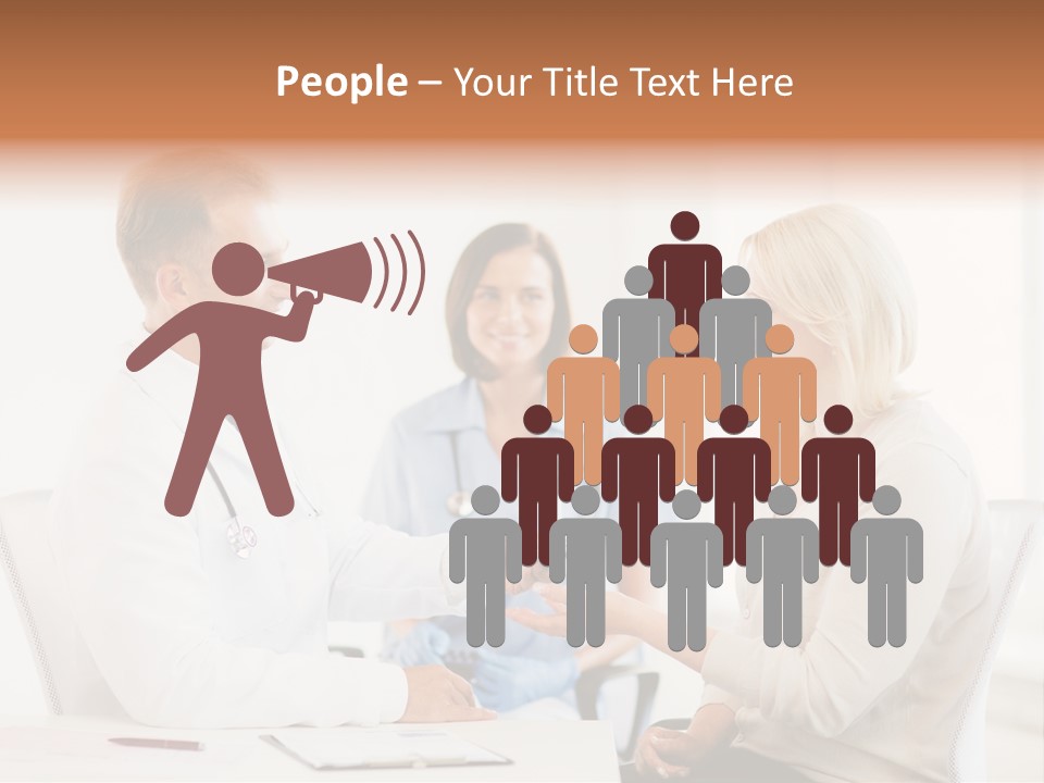 A Doctor Presenting Something To A Woman In A Meeting Room PowerPoint Template