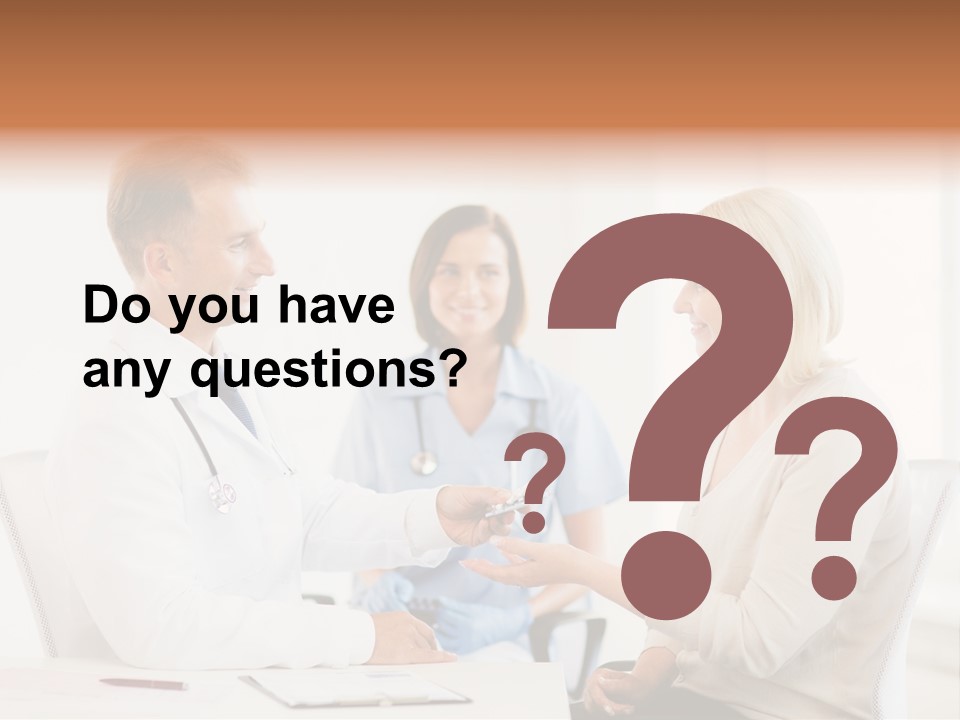 A Doctor Presenting Something To A Woman In A Meeting Room PowerPoint Template