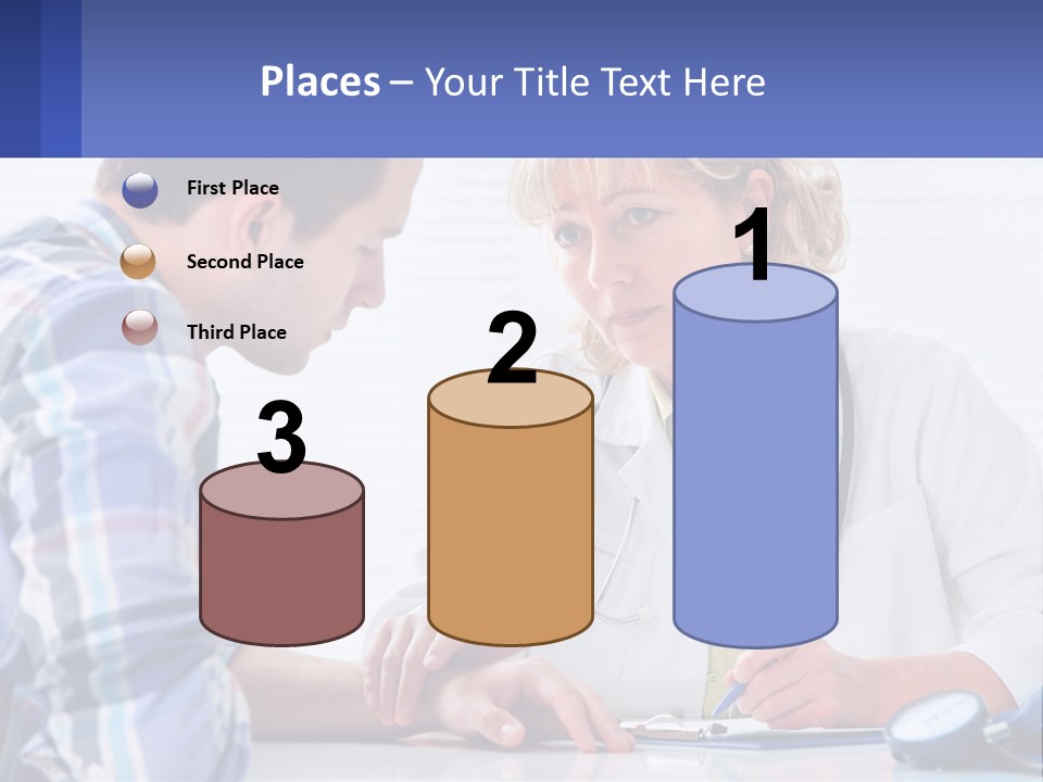 A Doctor Writing On A Clipboard Next To A Patient PowerPoint Template