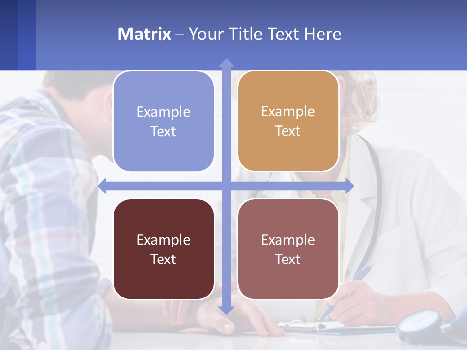 A Doctor Writing On A Clipboard Next To A Patient PowerPoint Template