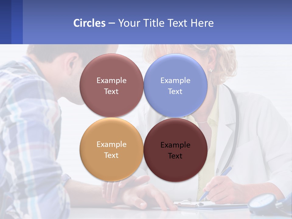 A Doctor Writing On A Clipboard Next To A Patient PowerPoint Template