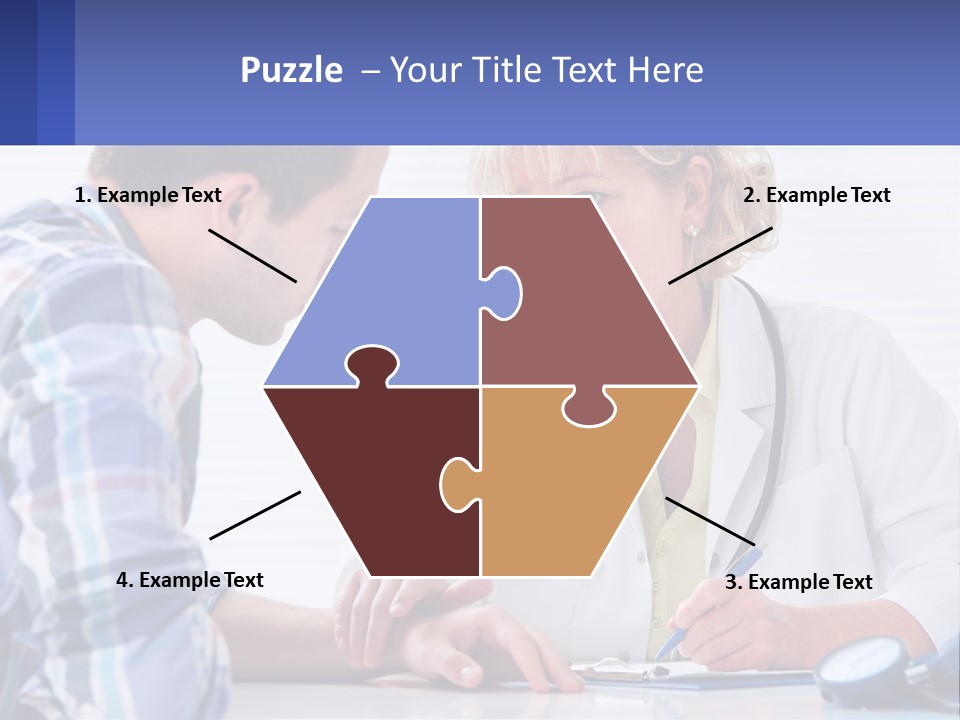 A Doctor Writing On A Clipboard Next To A Patient PowerPoint Template