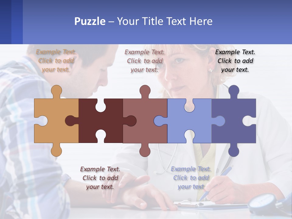 A Doctor Writing On A Clipboard Next To A Patient PowerPoint Template