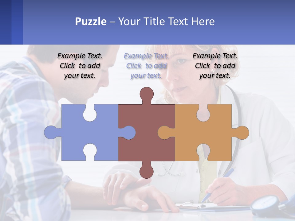 A Doctor Writing On A Clipboard Next To A Patient PowerPoint Template