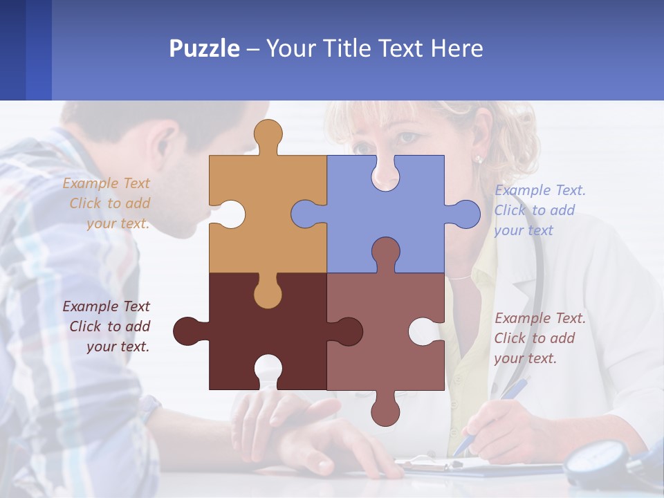 A Doctor Writing On A Clipboard Next To A Patient PowerPoint Template