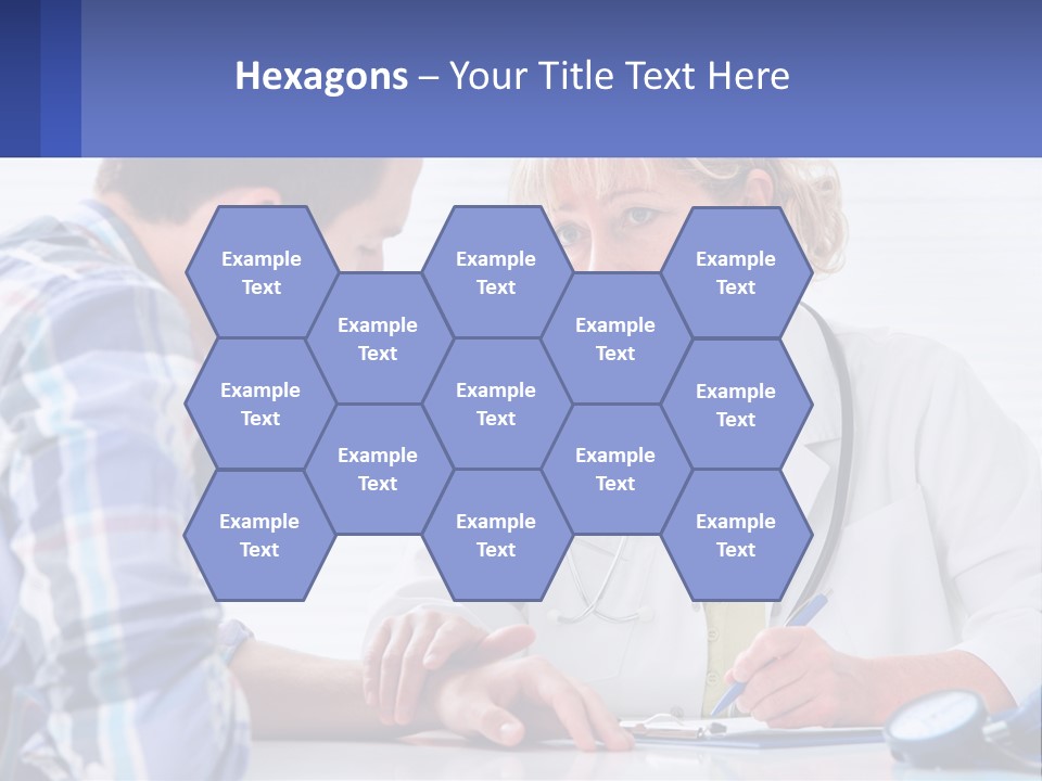 A Doctor Writing On A Clipboard Next To A Patient PowerPoint Template
