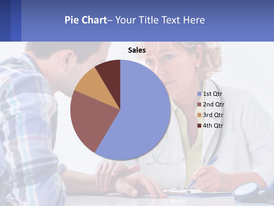 A Doctor Writing On A Clipboard Next To A Patient PowerPoint Template