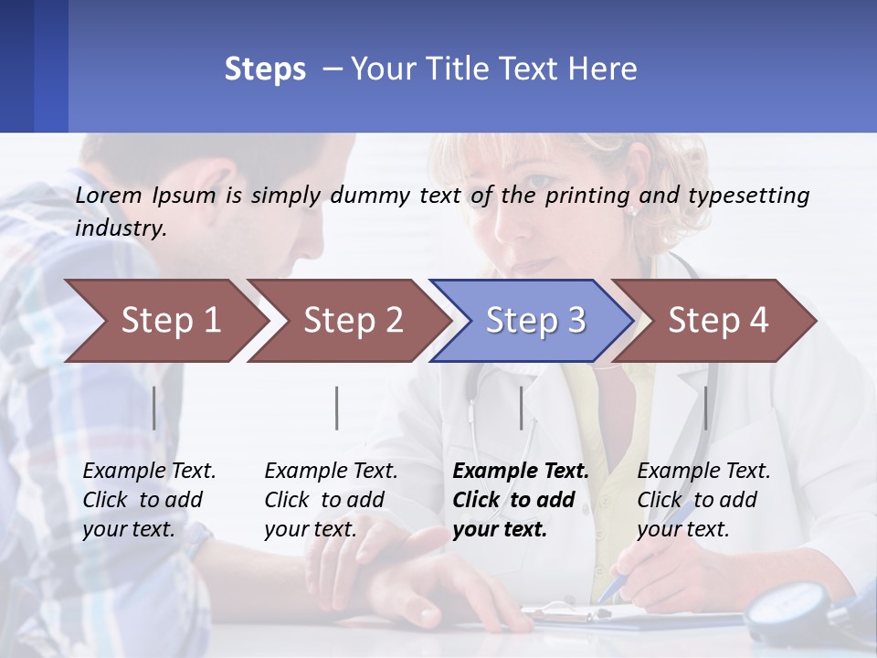 A Doctor Writing On A Clipboard Next To A Patient PowerPoint Template