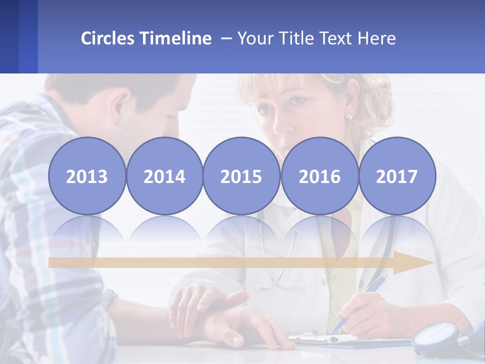 A Doctor Writing On A Clipboard Next To A Patient PowerPoint Template