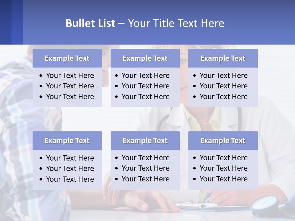 A Doctor Writing On A Clipboard Next To A Patient PowerPoint Template