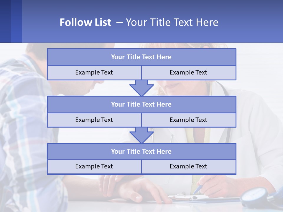 A Doctor Writing On A Clipboard Next To A Patient PowerPoint Template