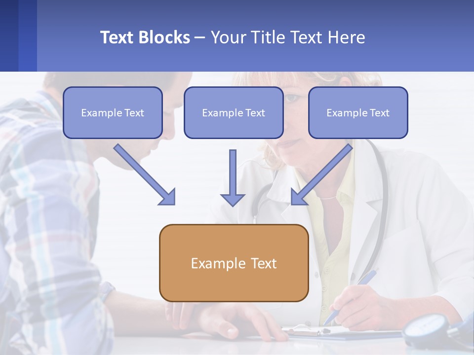 A Doctor Writing On A Clipboard Next To A Patient PowerPoint Template