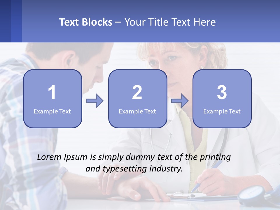 A Doctor Writing On A Clipboard Next To A Patient PowerPoint Template