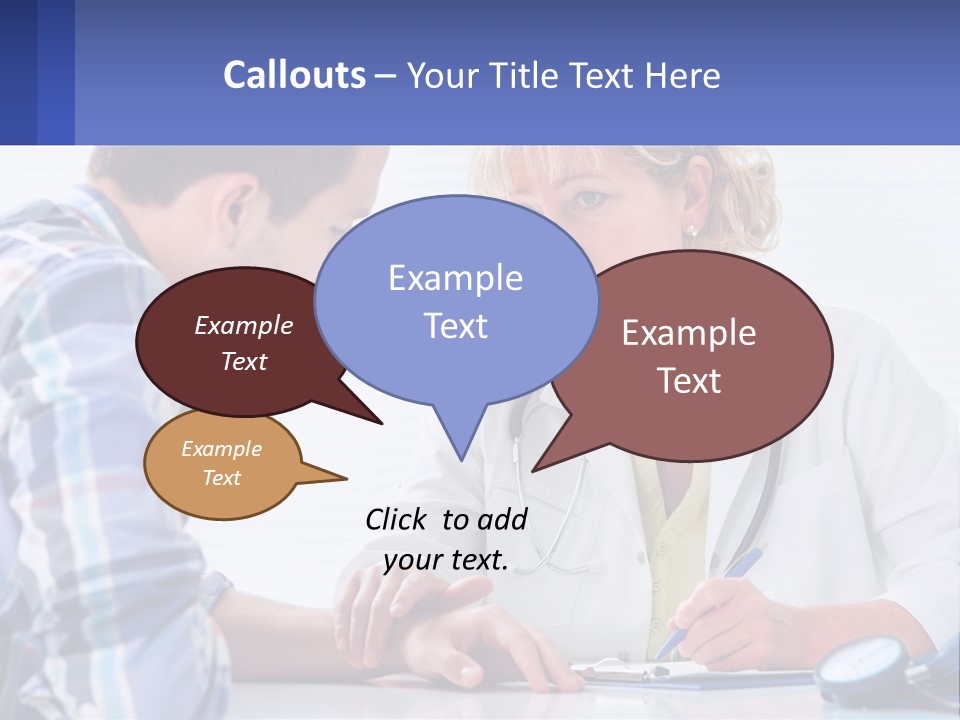 A Doctor Writing On A Clipboard Next To A Patient PowerPoint Template